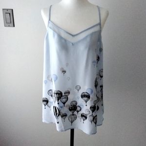 NWOT Apt 9 Camisole with balloon motif, size XL  (colour:  ice blue)